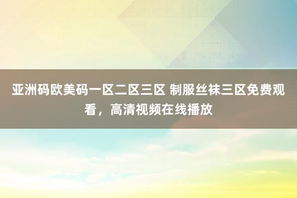亚洲码欧美码一区二区三区 制服丝袜三区免费观看，高清视频在线播放