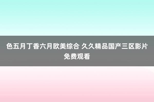 色五月丁香六月欧美综合 久久精品国产三区影片免费观看